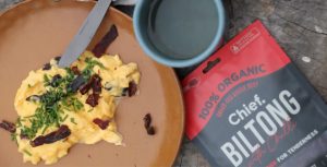 Scrambled eggs with Biltong